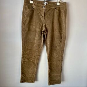 J. Jill Brown Corduroy Pants Women’s Sz 14 P Preppy Academia English Countryside